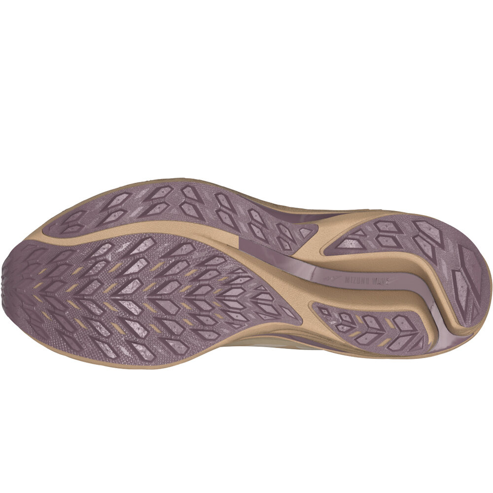 Mizuno zapatilla running mujer WAVE RIDER TT 3 MARRON lateral interior