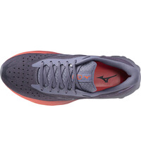 Mizuno zapatilla running mujer WAVE SKYRISE 6 AZUL vista superior