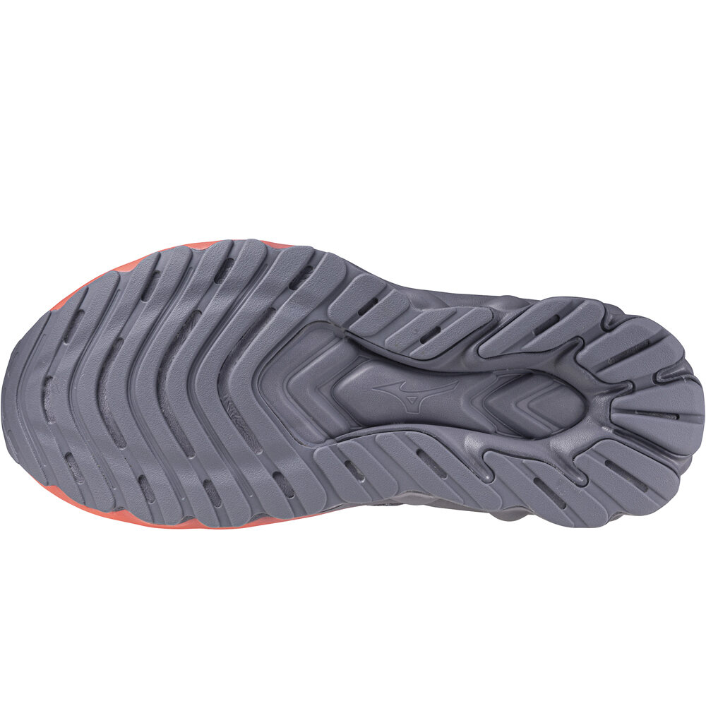 Mizuno zapatilla running mujer WAVE SKYRISE 6 AZUL vista trasera