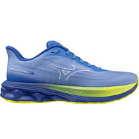 Mizuno zapatilla running mujer WAVE SKYRISE 7 AZUL lateral exterior