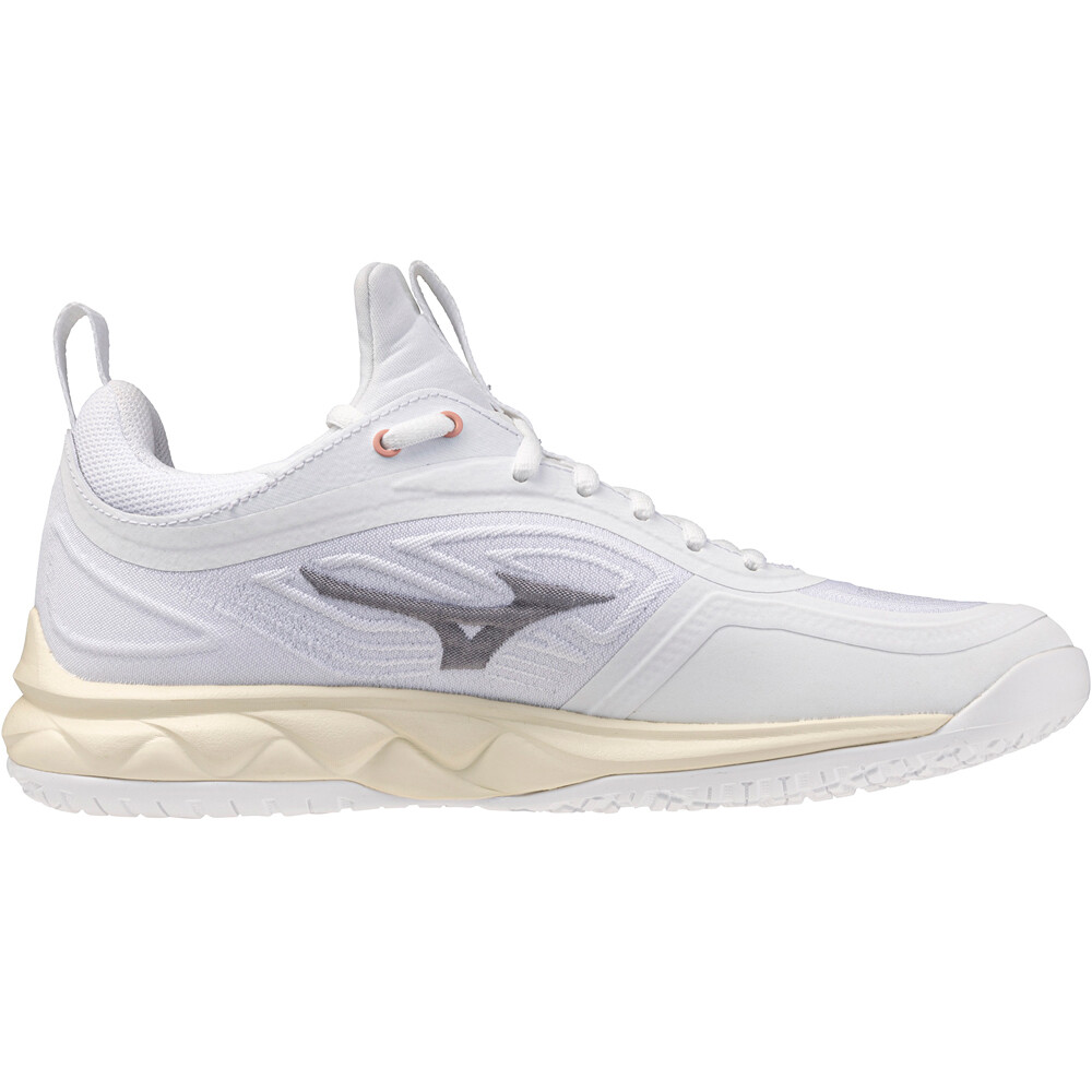 Mizuno zapatillas indoor mujer WAVE LUMINOUS 3 BLANCO lateral interior