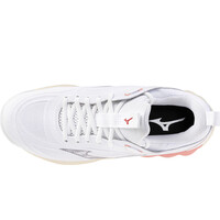 Mizuno zapatillas indoor mujer WAVE LUMINOUS 3 BLANCO vista superior