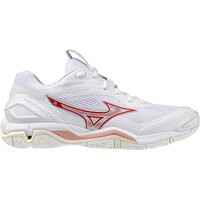 Mizuno zapatillas indoor mujer WAVE STEALTH 6 BLANCO lateral exterior