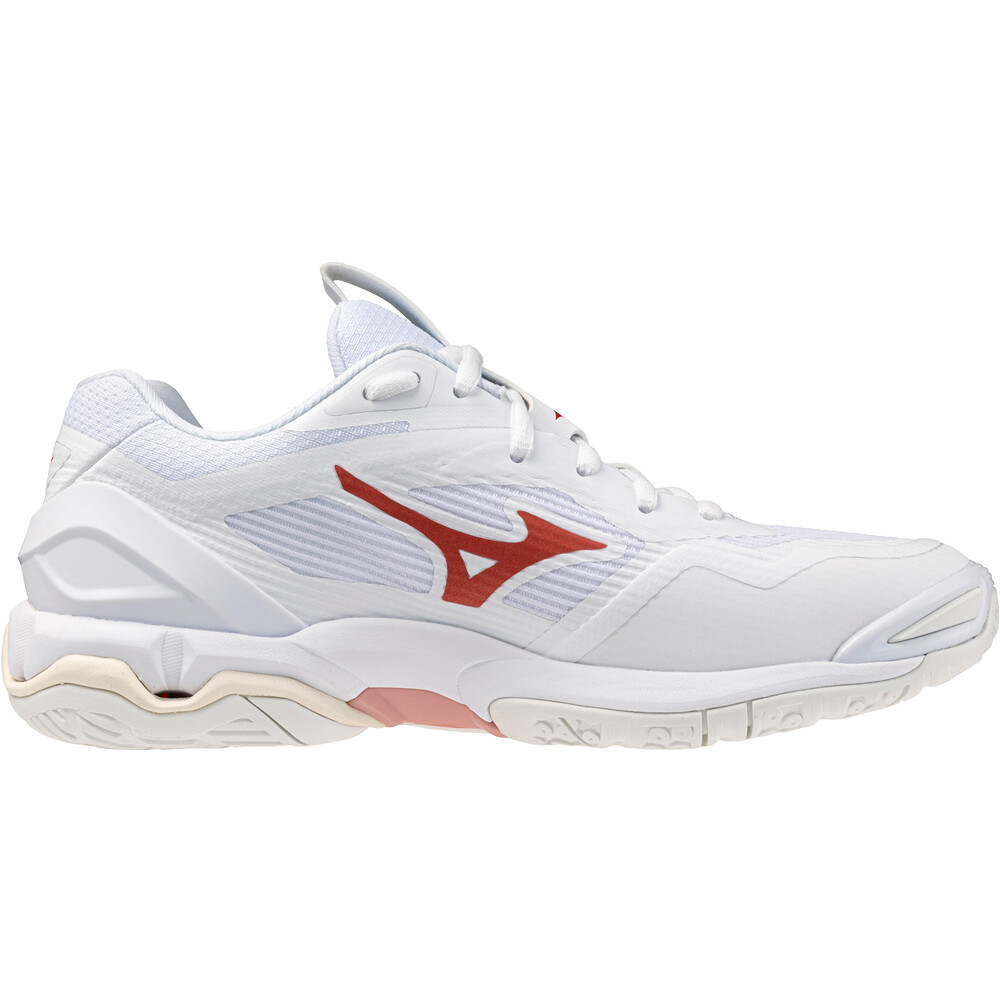 Mizuno zapatillas indoor mujer WAVE STEALTH 6 BLANCO lateral interior