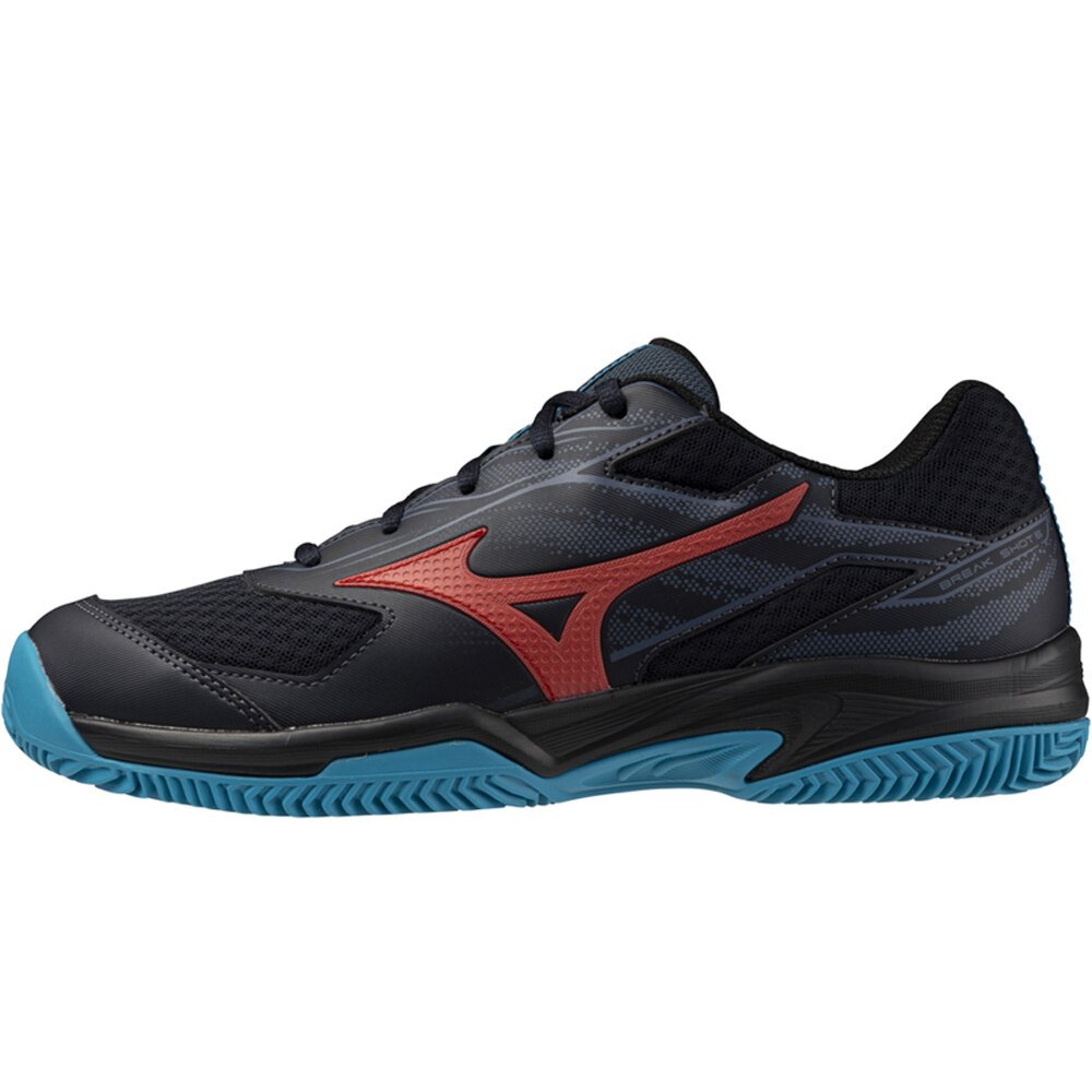 Mizuno Zapatillas Padel Hombre BREAK SHOT 5 PADEL NERO NEGRO lateral exterior