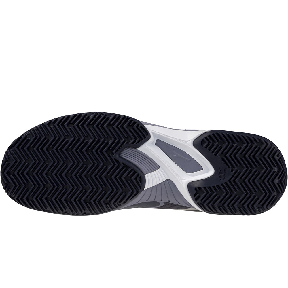 Mizuno Zapatillas Tenis Hombre WAVE EXCEED COURT CC GRIS lateral interior