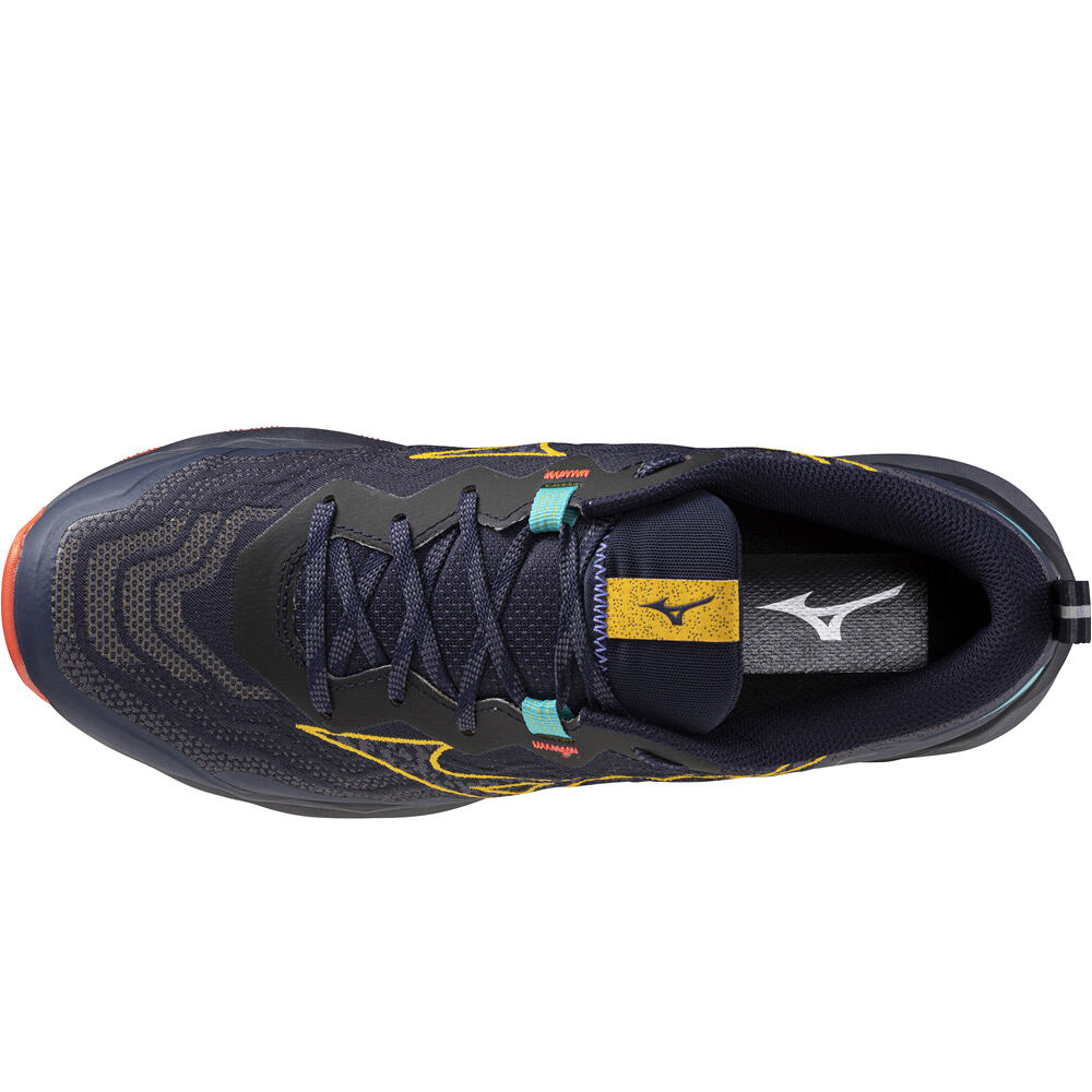 Mizuno zapatillas trail hombre WAVE DAICHI 9 AZUL vista superior