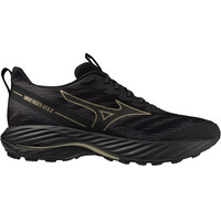 Mizuno zapatillas trail hombre WAVE RIDER GORE-TEX 2 NEGRO lateral exterior