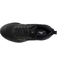 Mizuno zapatillas trail hombre WAVE RIDER GORE-TEX 2 NEGRO vista superior