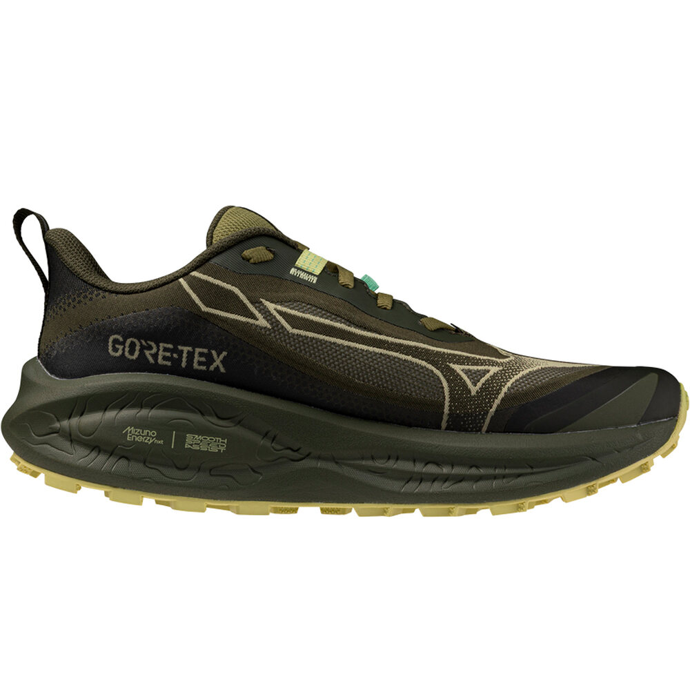 Mizuno zapatillas trail mujer NEO DAICHI 10 GORE-TEX VERDE lateral interior