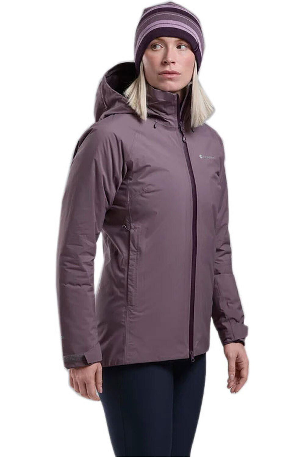 Montane chaqueta impermeable mujer DUALITY MORADO vista frontal