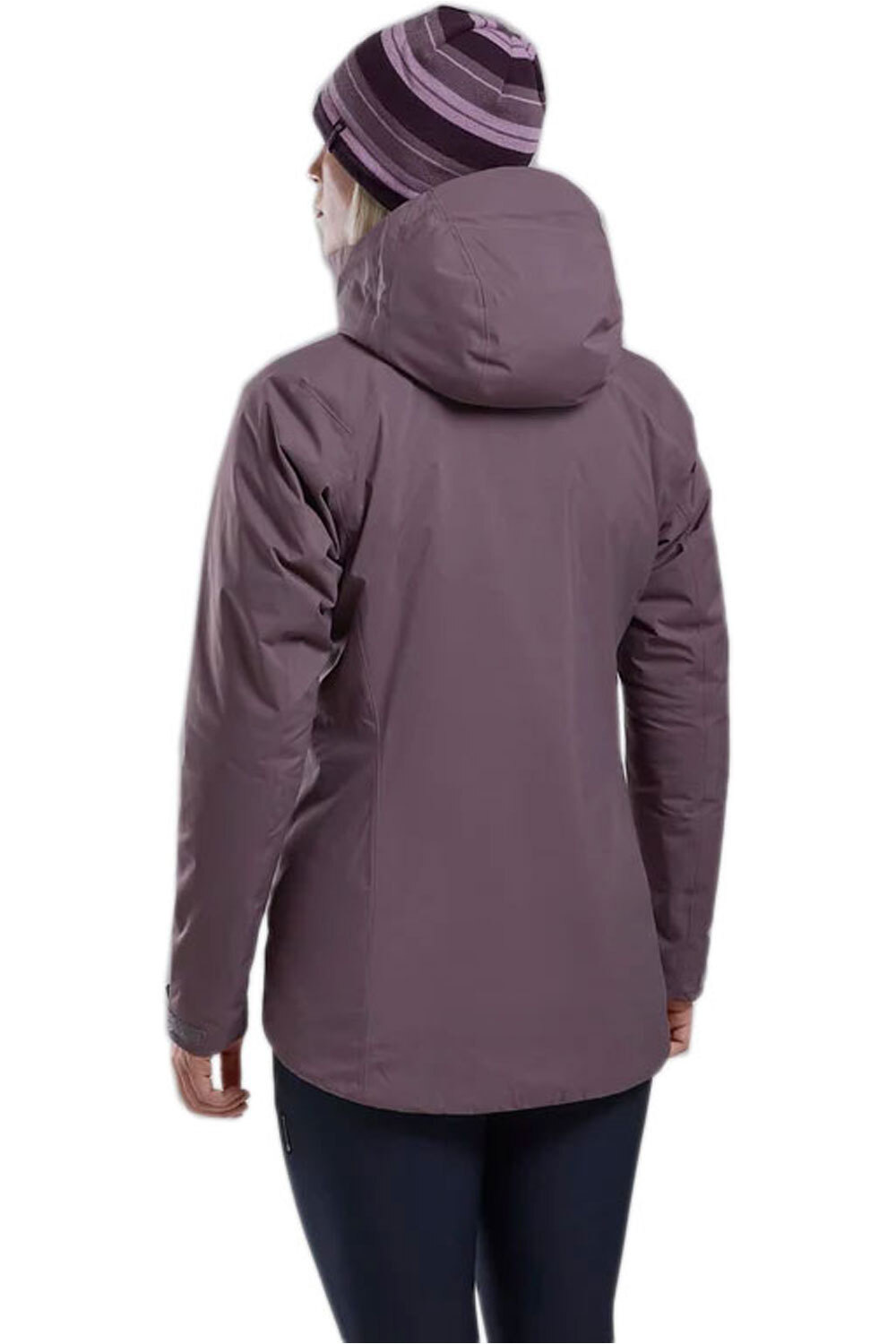 Montane chaqueta impermeable mujer DUALITY MORADO vista trasera