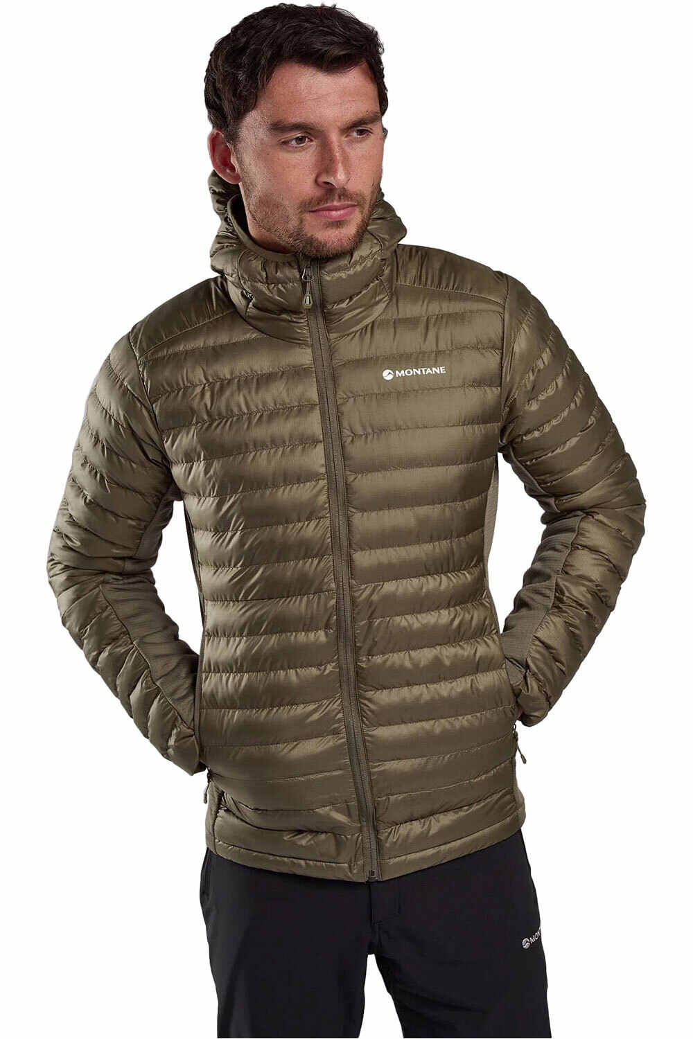 Montane chaqueta outdoor hombre ICARUS LITE VERDE vista frontal
