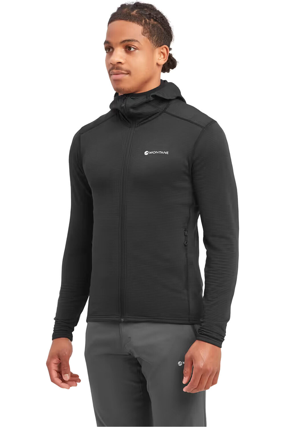 Montane forro polar hombre PROTIUM LITE NEGRO vista detalle
