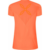Montura camiseta montaña manga corta mujer DELTA MIX NARANJA vista trasera