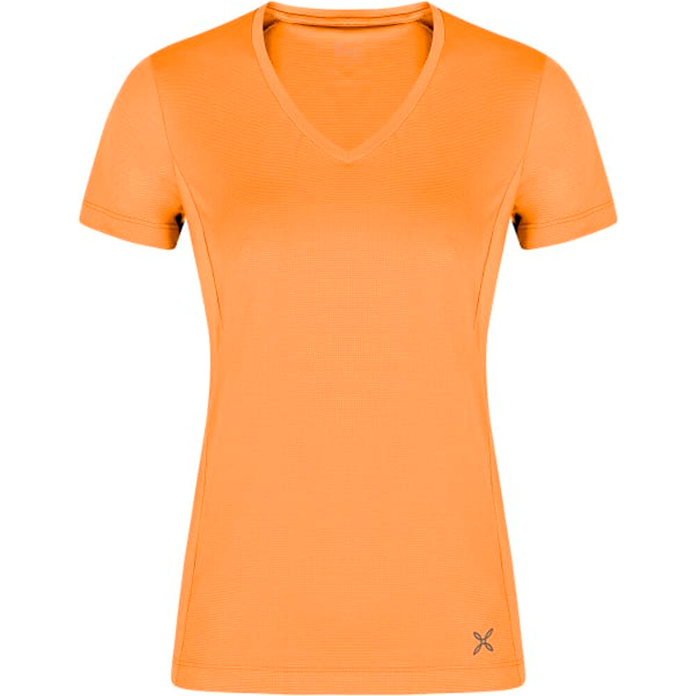 Montura camiseta montaña manga corta mujer FRESH LIGHT NARANJA vista frontal