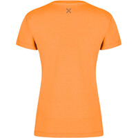 Montura camiseta montaña manga corta mujer FRESH LIGHT NARANJA vista trasera