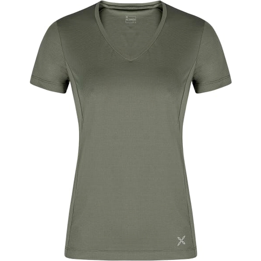 Montura camiseta montaña manga corta mujer FRESH LIGHT VERDE vista frontal