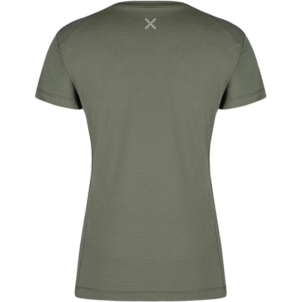Montura camiseta montaña manga corta mujer FRESH LIGHT VERDE vista trasera