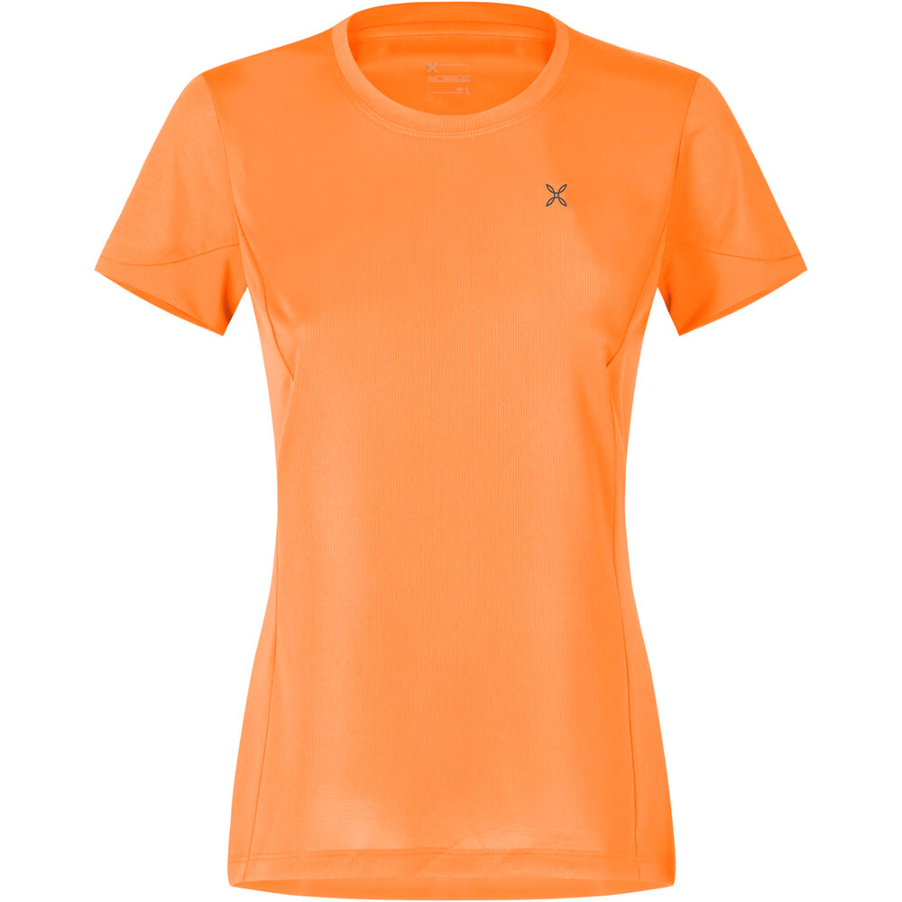 Montura camiseta montaña manga corta mujer JOIN NARANJA vista frontal