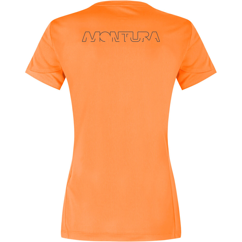 Montura camiseta montaña manga corta mujer JOIN NARANJA vista trasera