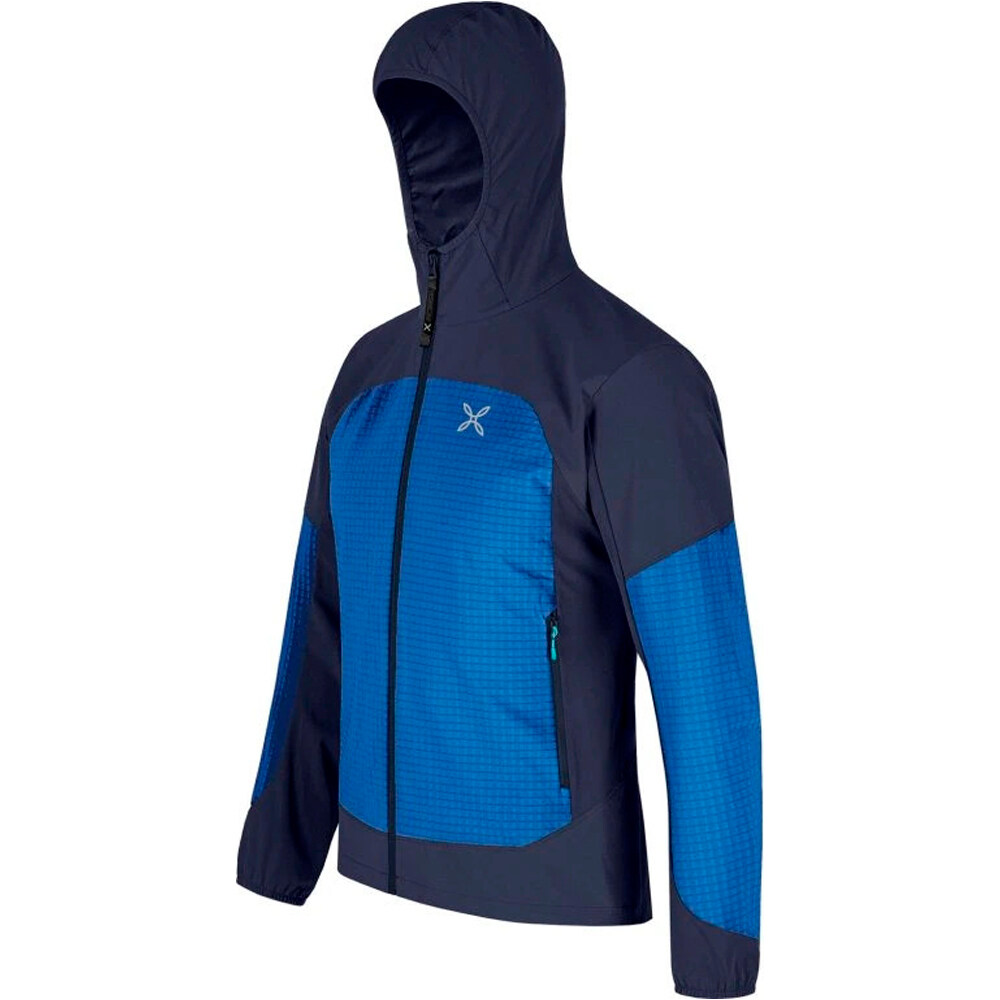 Montura chaqueta impermeable hombre SEED AZUL vista detalle
