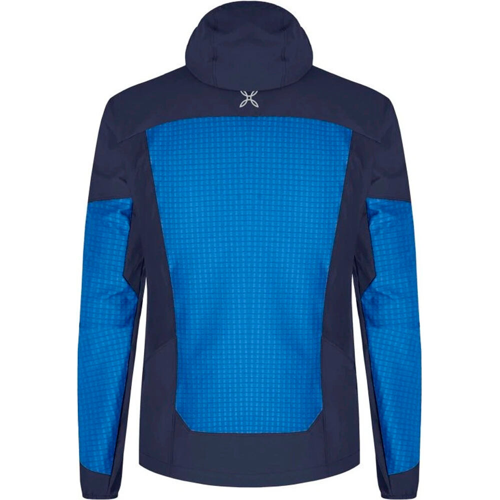Montura chaqueta impermeable hombre SEED AZUL vista trasera