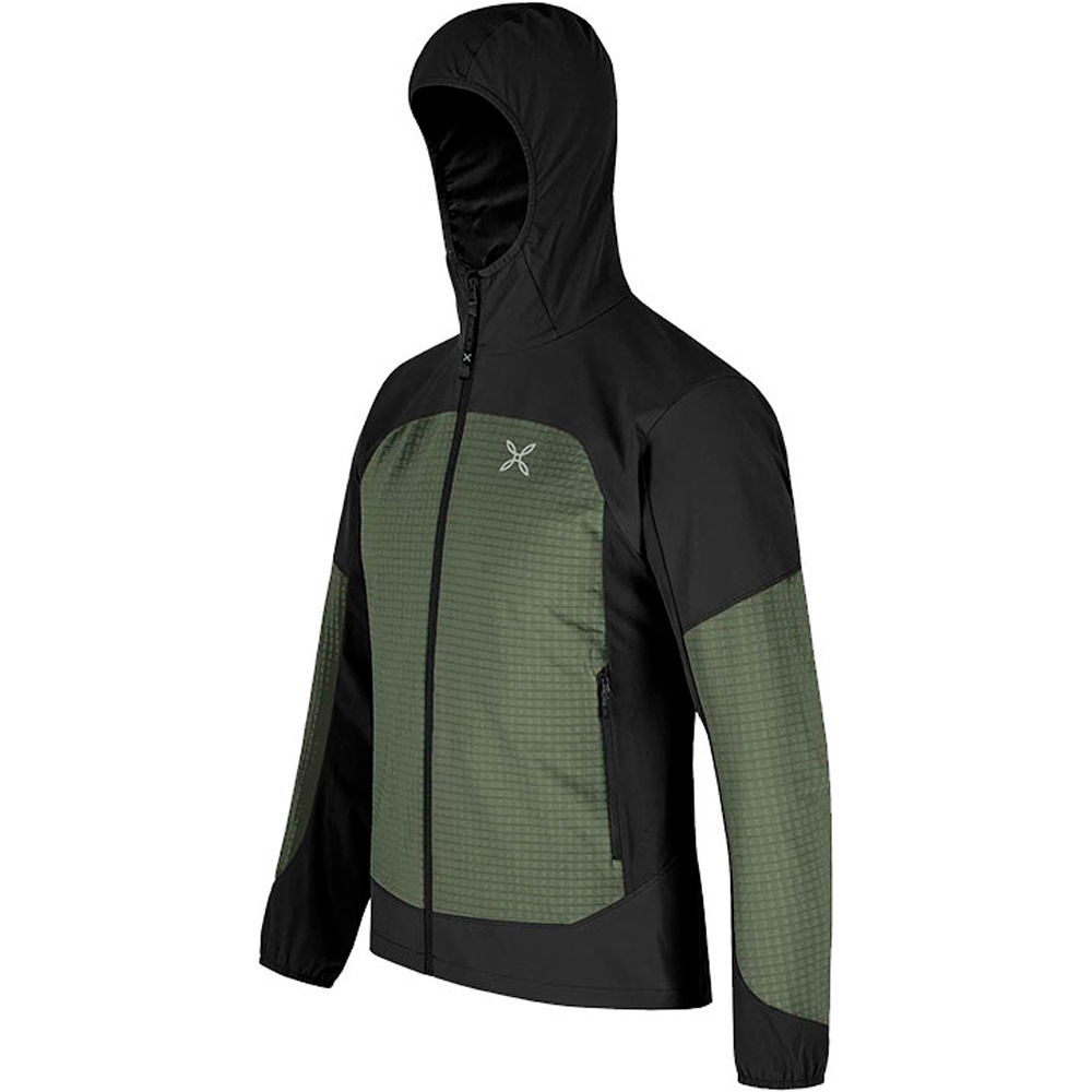 Montura chaqueta impermeable hombre SEED VERDE vista detalle