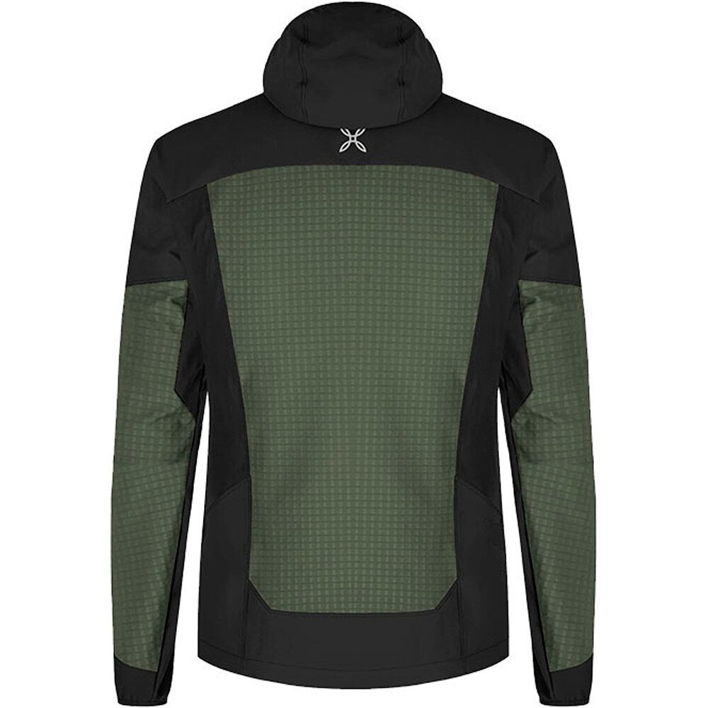 Montura chaqueta impermeable hombre SEED VERDE vista trasera