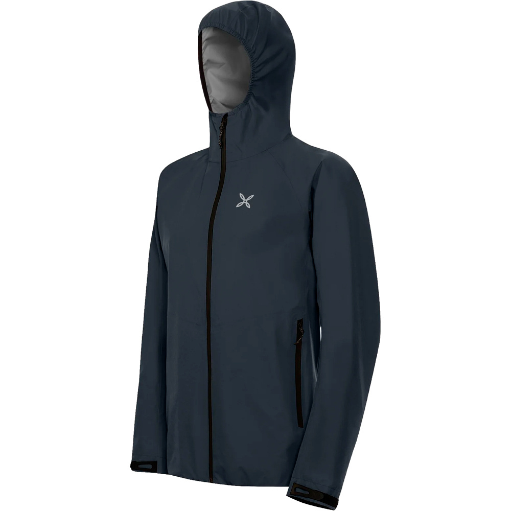 Montura chaqueta impermeable hombre SHELTER JACKET AZUL vista detalle