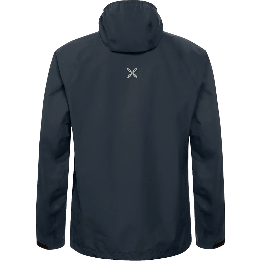 Montura chaqueta impermeable hombre SHELTER JACKET AZUL vista trasera
