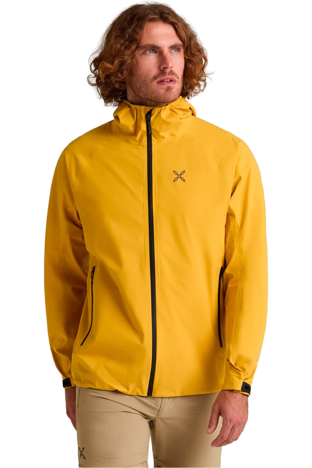 Montura chaqueta impermeable hombre SHELTER JACKET VERDE vista frontal