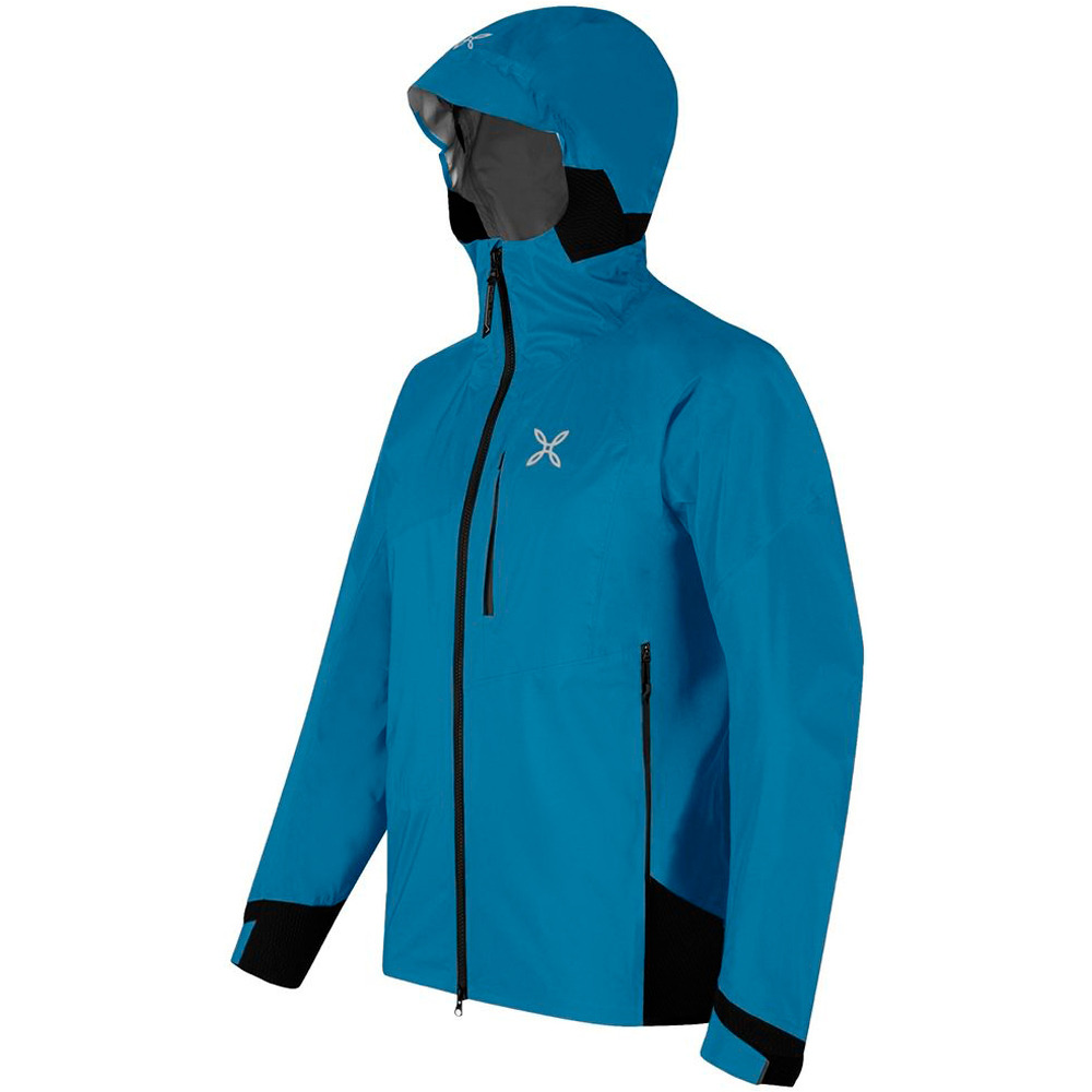 Montura chaqueta impermeable hombre VERTIGO 3L JACKET AZUL vista detalle
