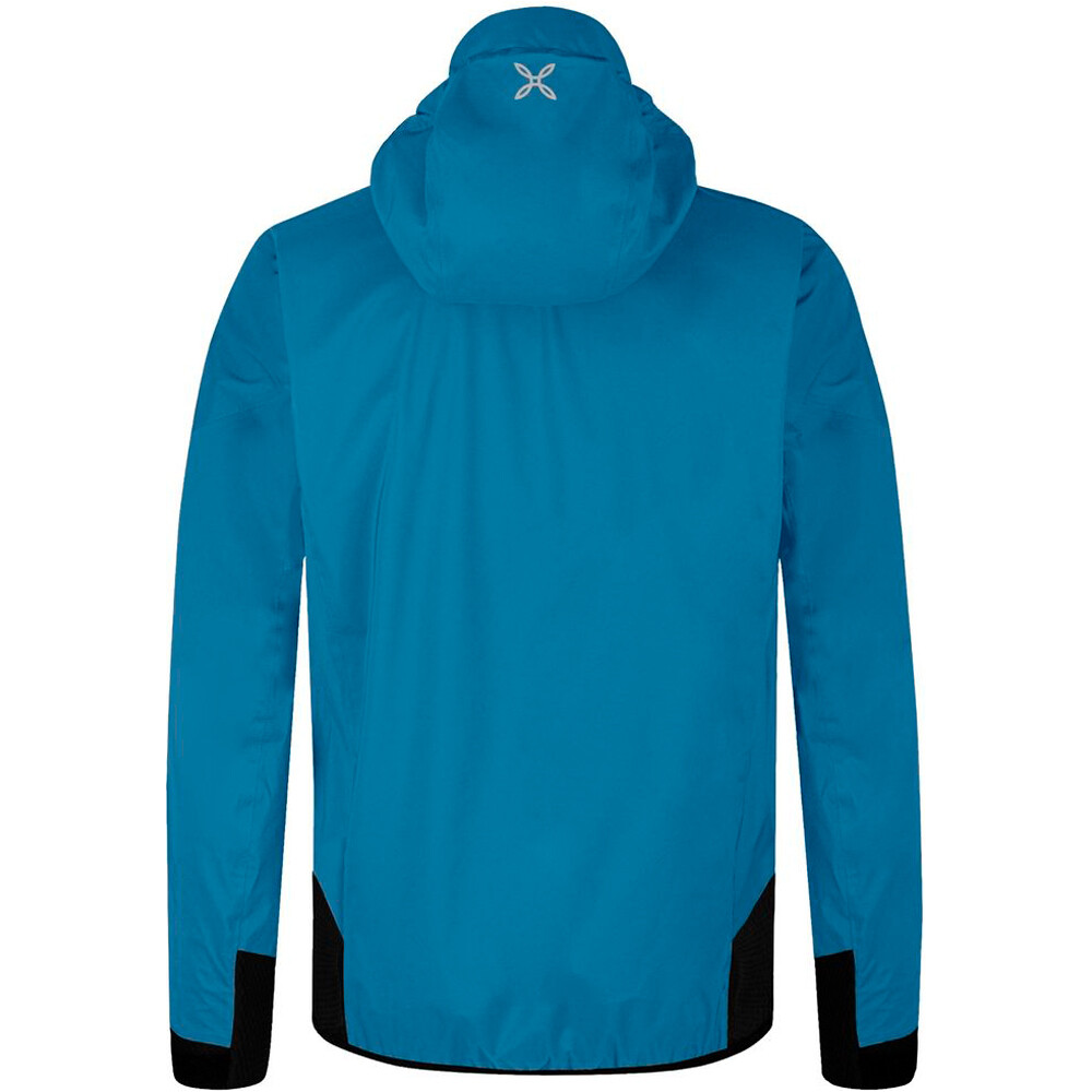 Montura chaqueta impermeable hombre VERTIGO 3L JACKET AZUL vista trasera