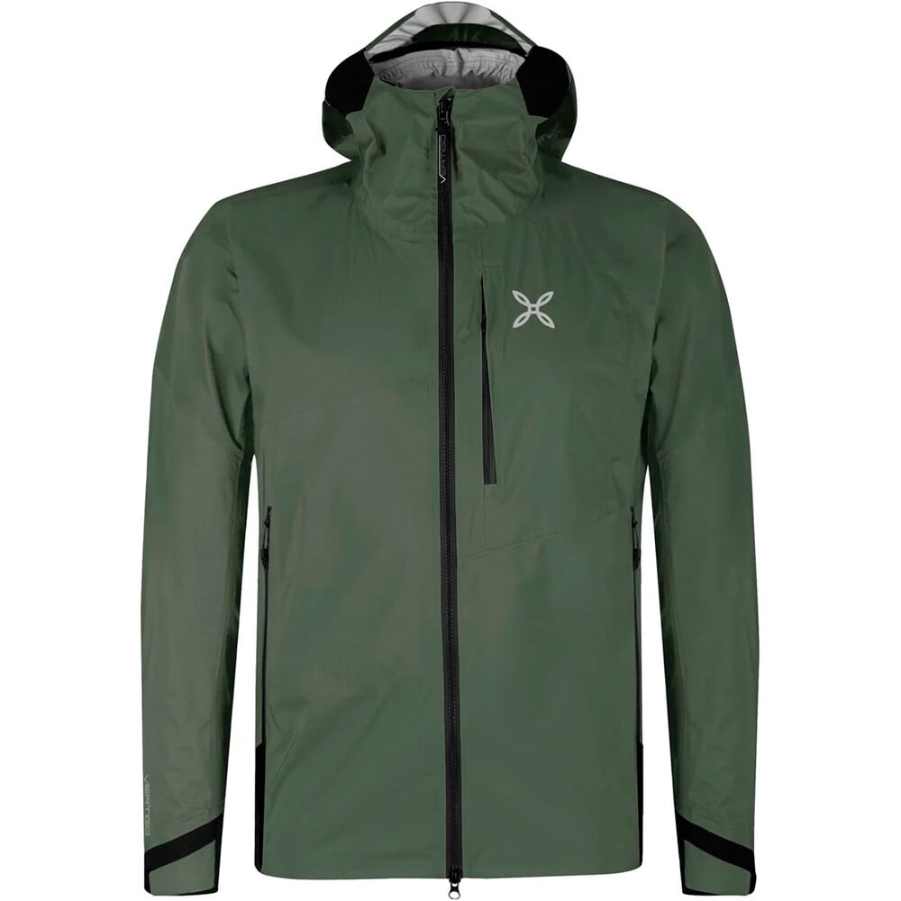 Montura chaqueta impermeable hombre VERTIGO 3L JACKET VERDE vista frontal