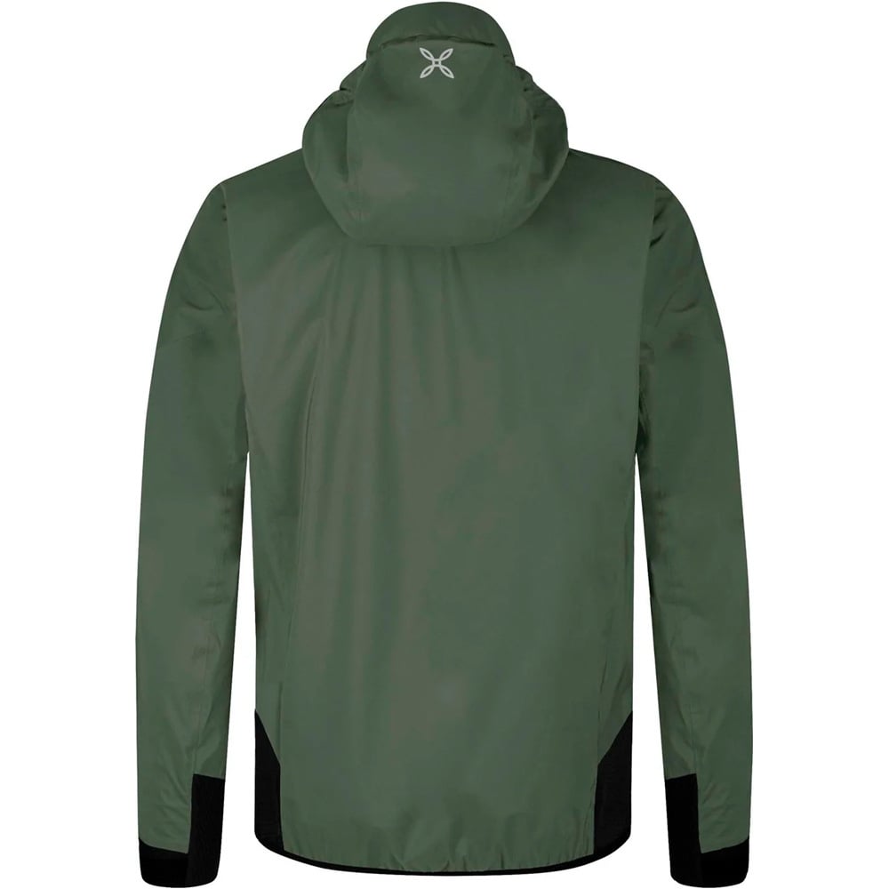 Montura chaqueta impermeable hombre VERTIGO 3L JACKET VERDE vista trasera