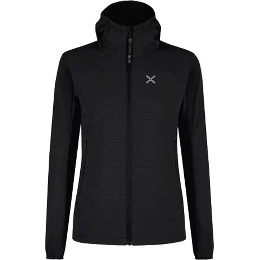 Montura chaqueta impermeable mujer SEED NEGRO vista frontal