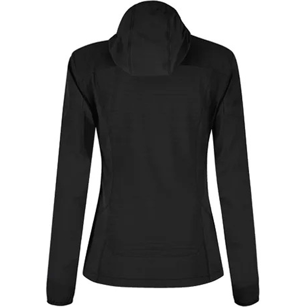 Montura chaqueta impermeable mujer SEED NEGRO vista trasera