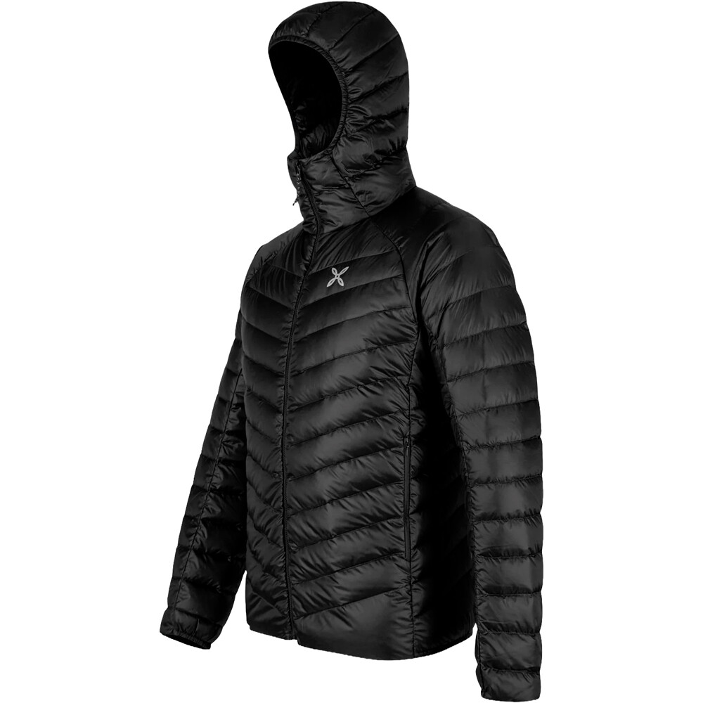 Montura chaqueta outdoor hombre BREEZE HOODED DUVET JACKET NEGRO vista detalle