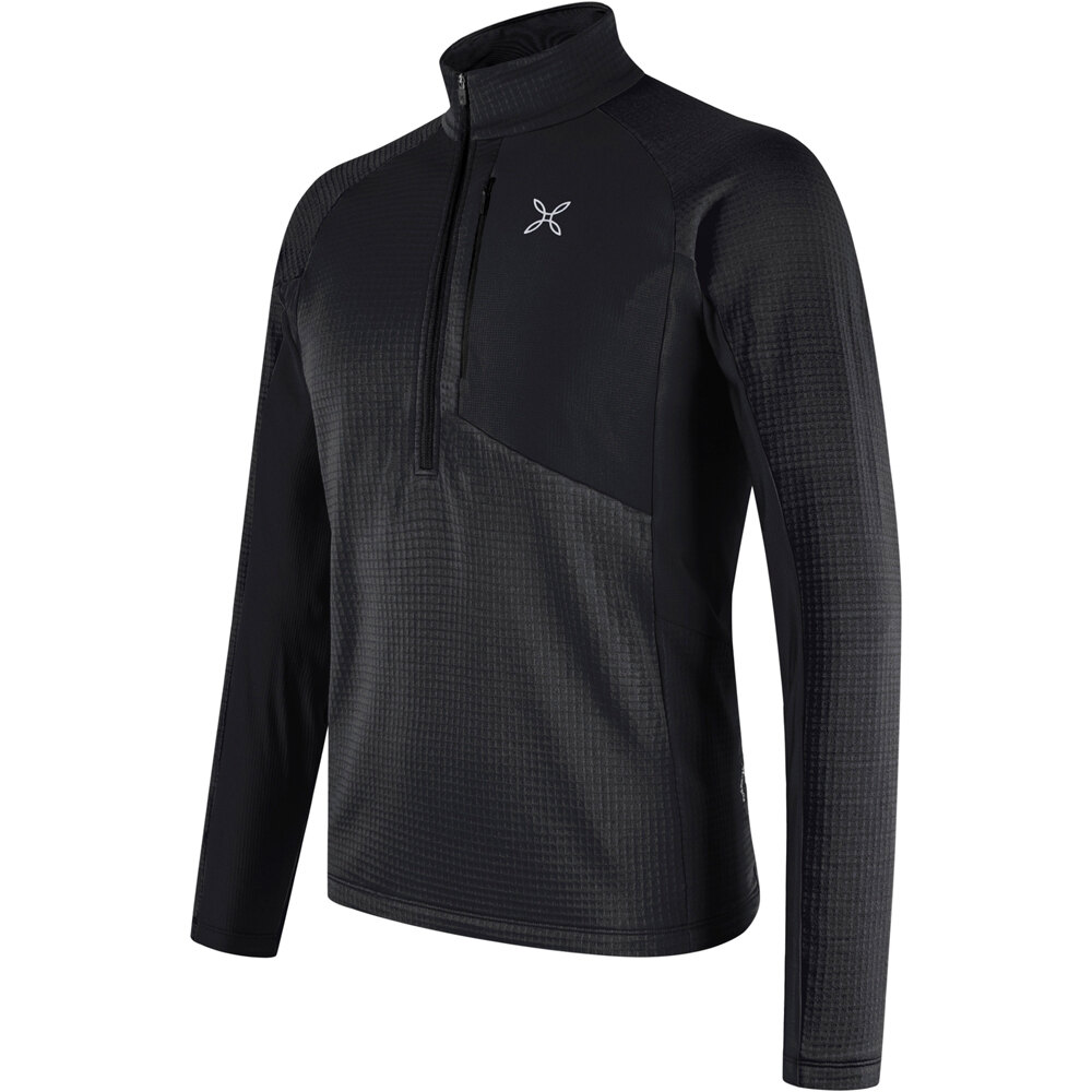 Montura forro polar hombre STRETCH COLOR 3 ANORAK NEGRO vista detalle