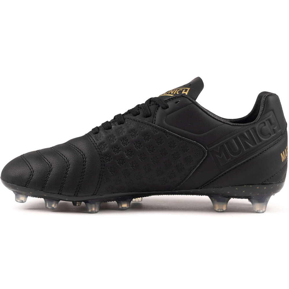 Munich botas de futbol cesped artificial MARACANA AG NEGRO lateral interior
