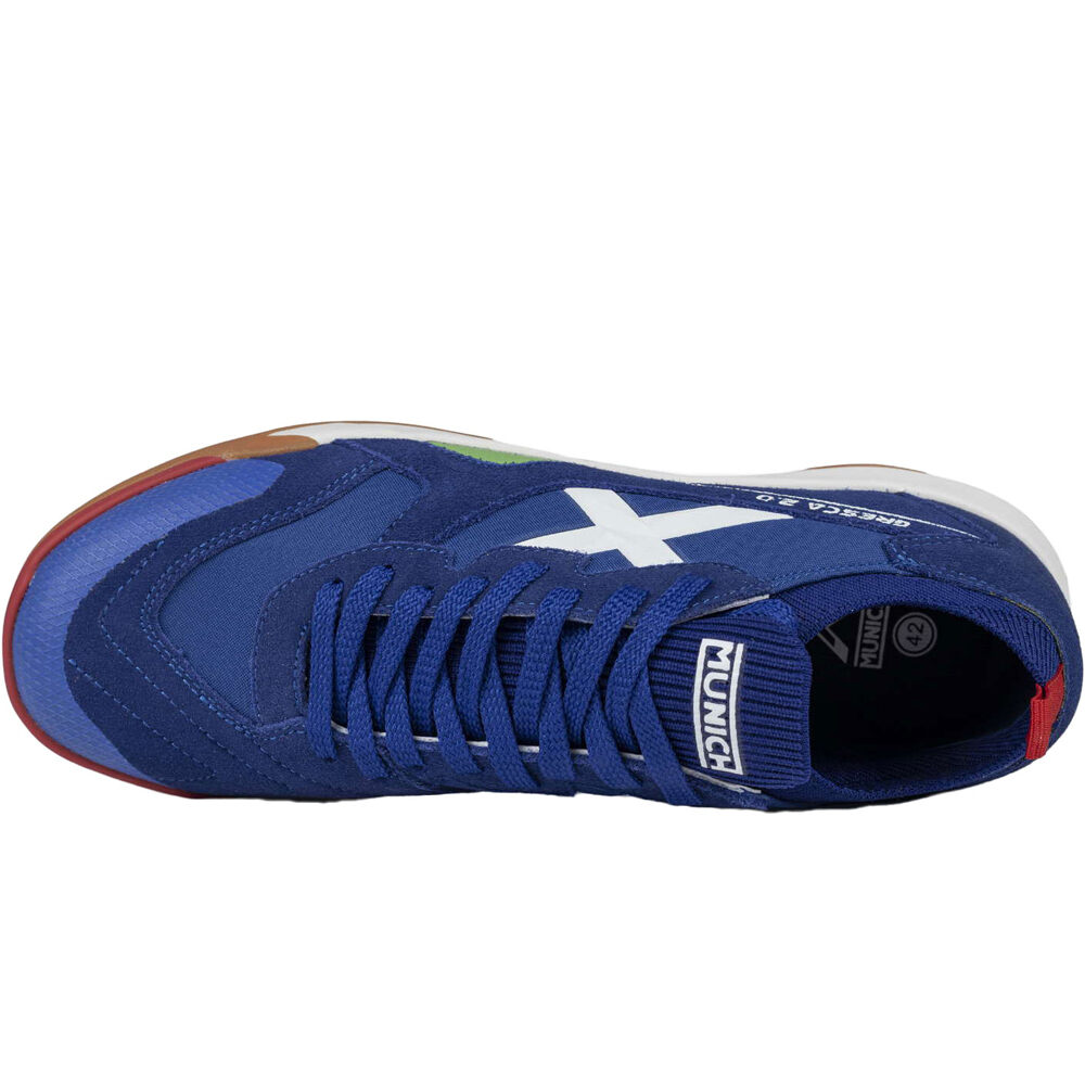 Munich botas fútbol sala GRESCA 2.0 AZUL vista trasera