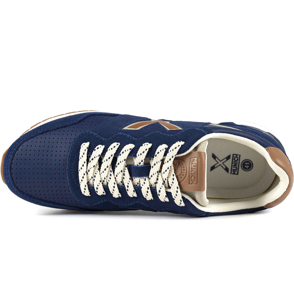 Munich zapatilla moda hombre DASH PREMIUM 253 AZUL vista trasera