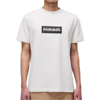 Napapijri camiseta manga corta hombre S-BOX LOGO BLANCO