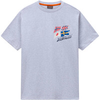 Napapijri camiseta manga corta hombre S-MAHSA GRIS vista frontal
