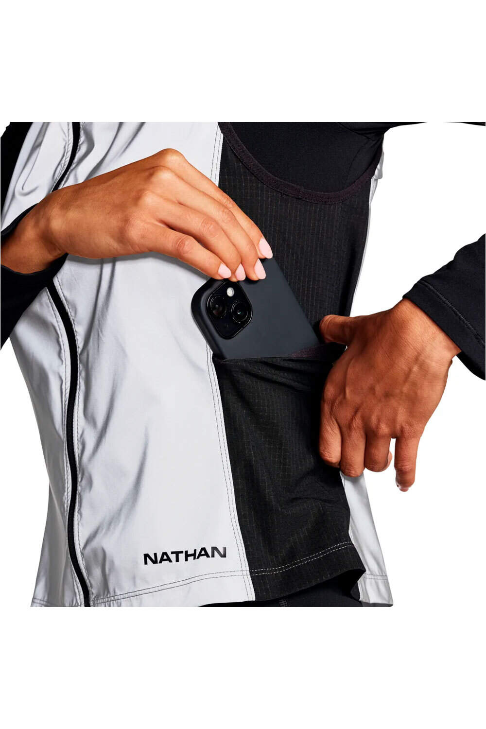 Nathan varios running Wm's Hyper Reflective Vest GRIS 02