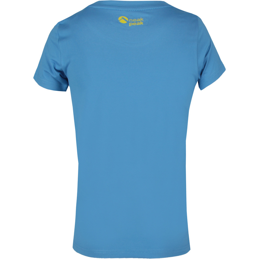 Neak Peak camiseta montaña manga corta niño ALMOS AZUL vista trasera
