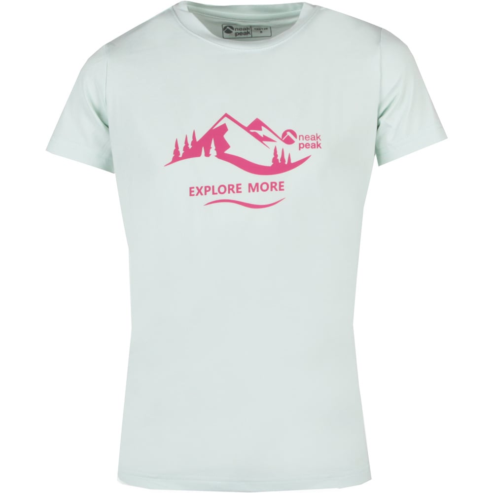 Neak Peak camiseta montaña manga corta niño AMOSE AZUL vista frontal