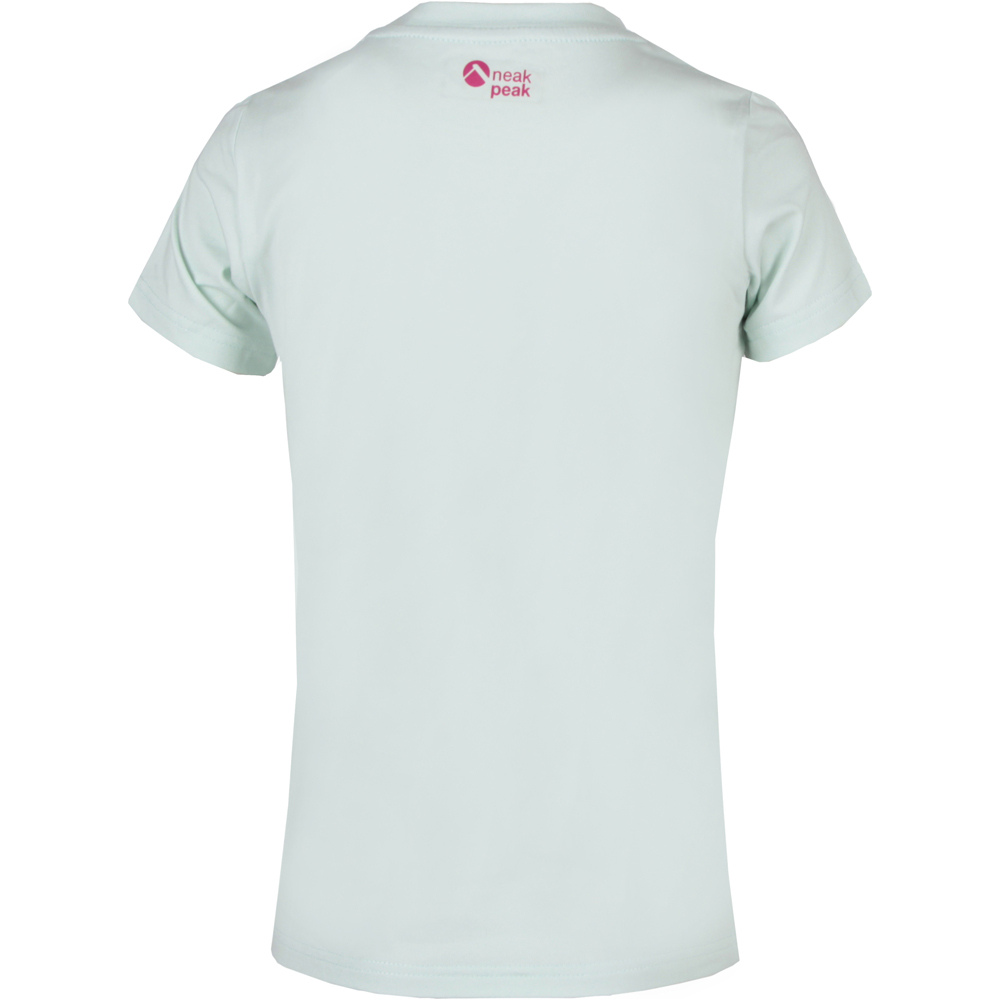 Neak Peak camiseta montaña manga corta niño AMOSE AZUL vista trasera
