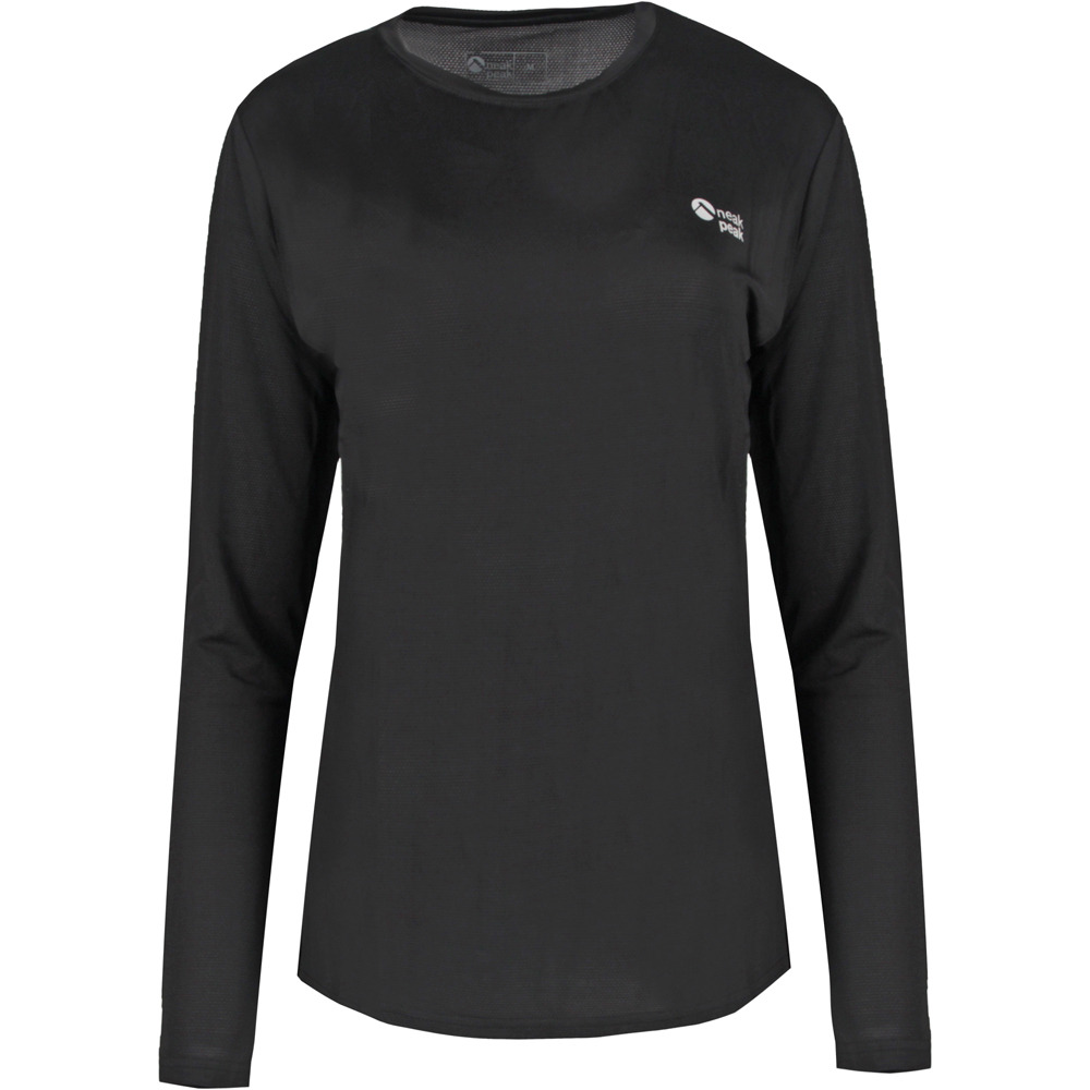 Neak Peak camiseta montaña manga larga mujer POLPA AZUL vista frontal